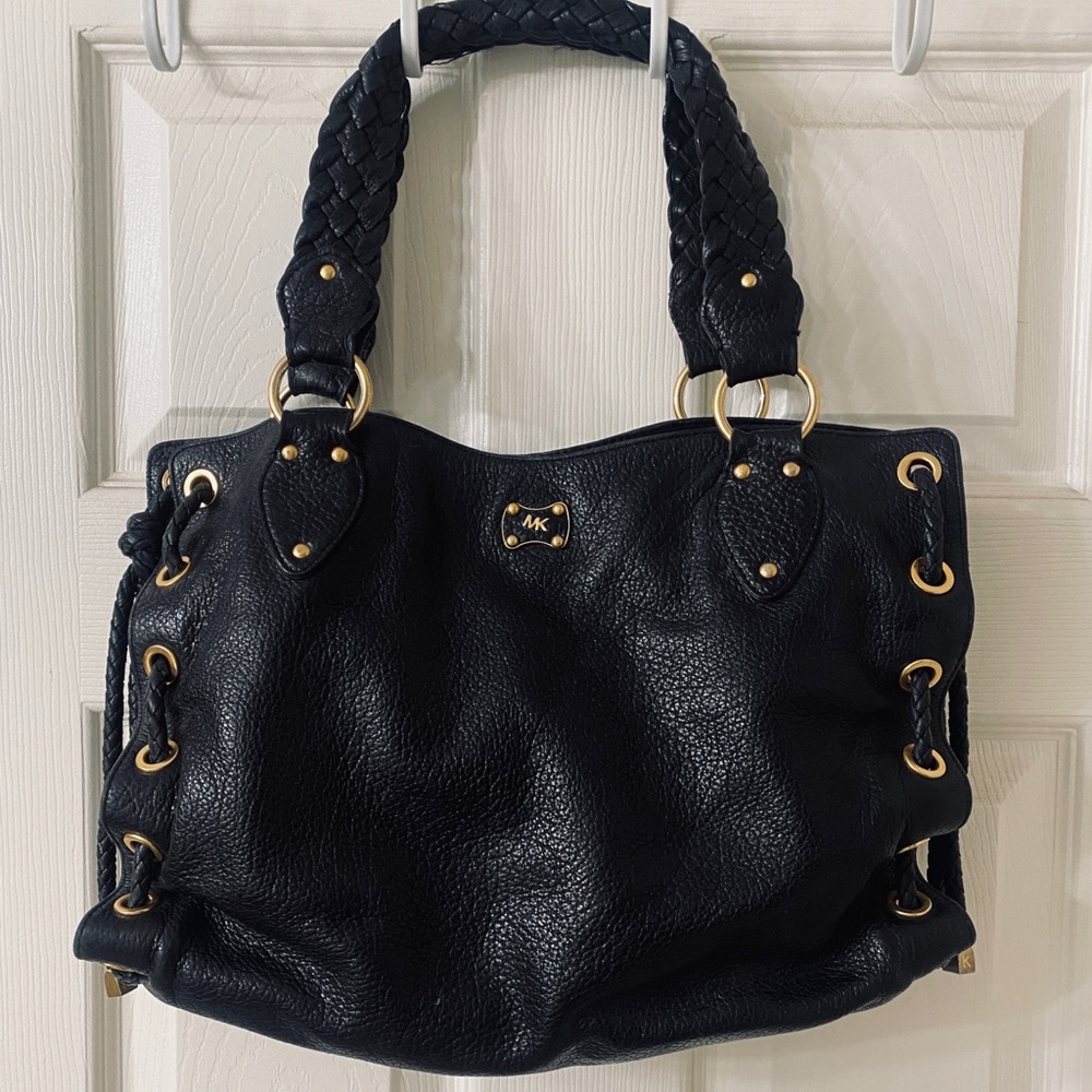 Michael Kors Black Pebbled Leather Handbag